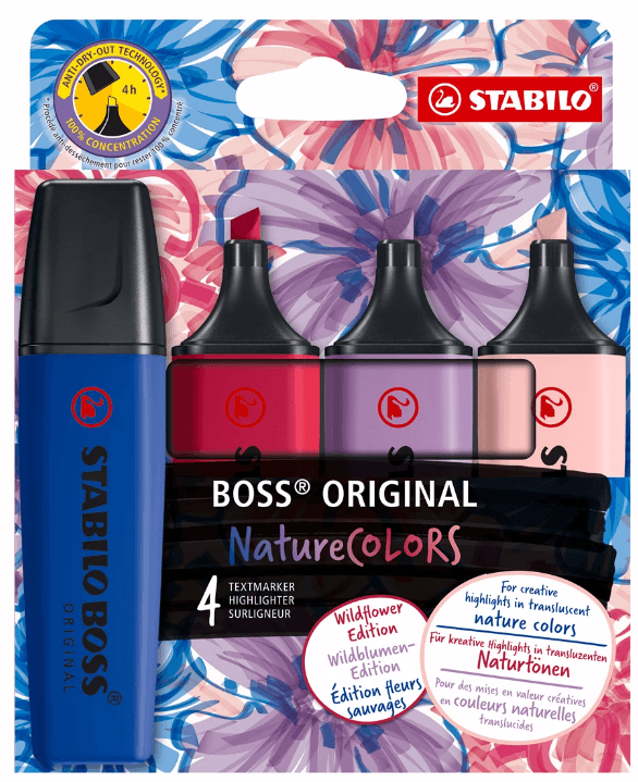 STABILO Textmarker Wildflower 4er Etui