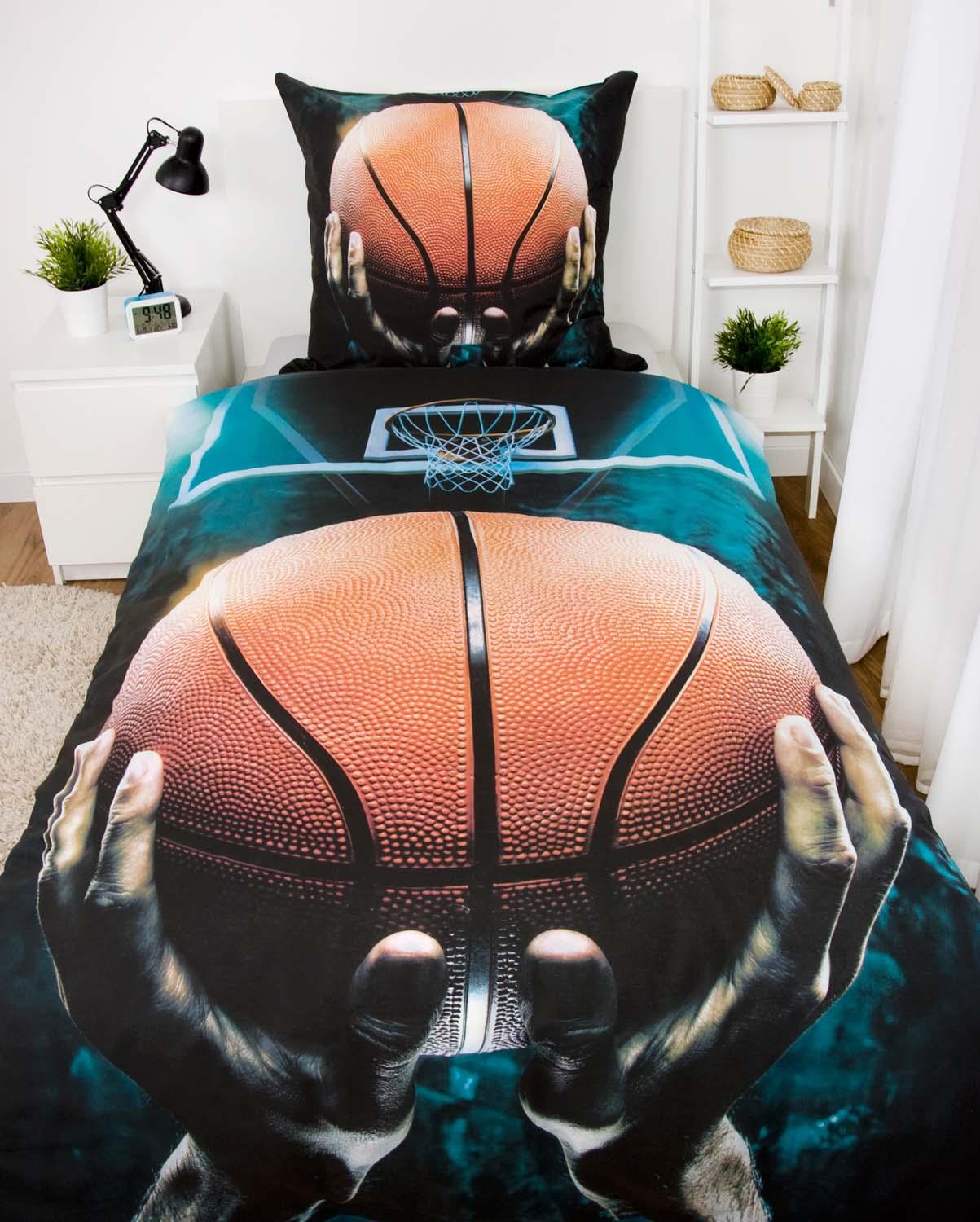 Produktbild Herding Young Collection Kinderbettwäsche Basketball 70x90cm, 140x200cm 4 von 10