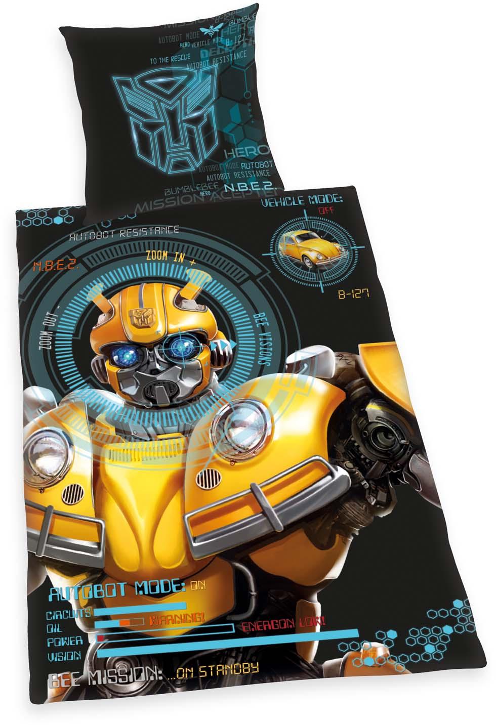 Transformers Bettwäsche Bumblebee 80x80cm, 135x200cm