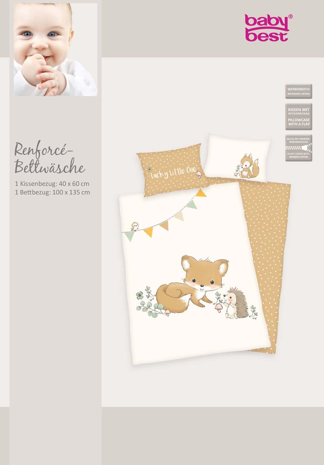 Produktbild BabyBest Kinderbettwäsche Waldfreunde "Made in Green" 40x60cm, 100x135cm 2 von 7
