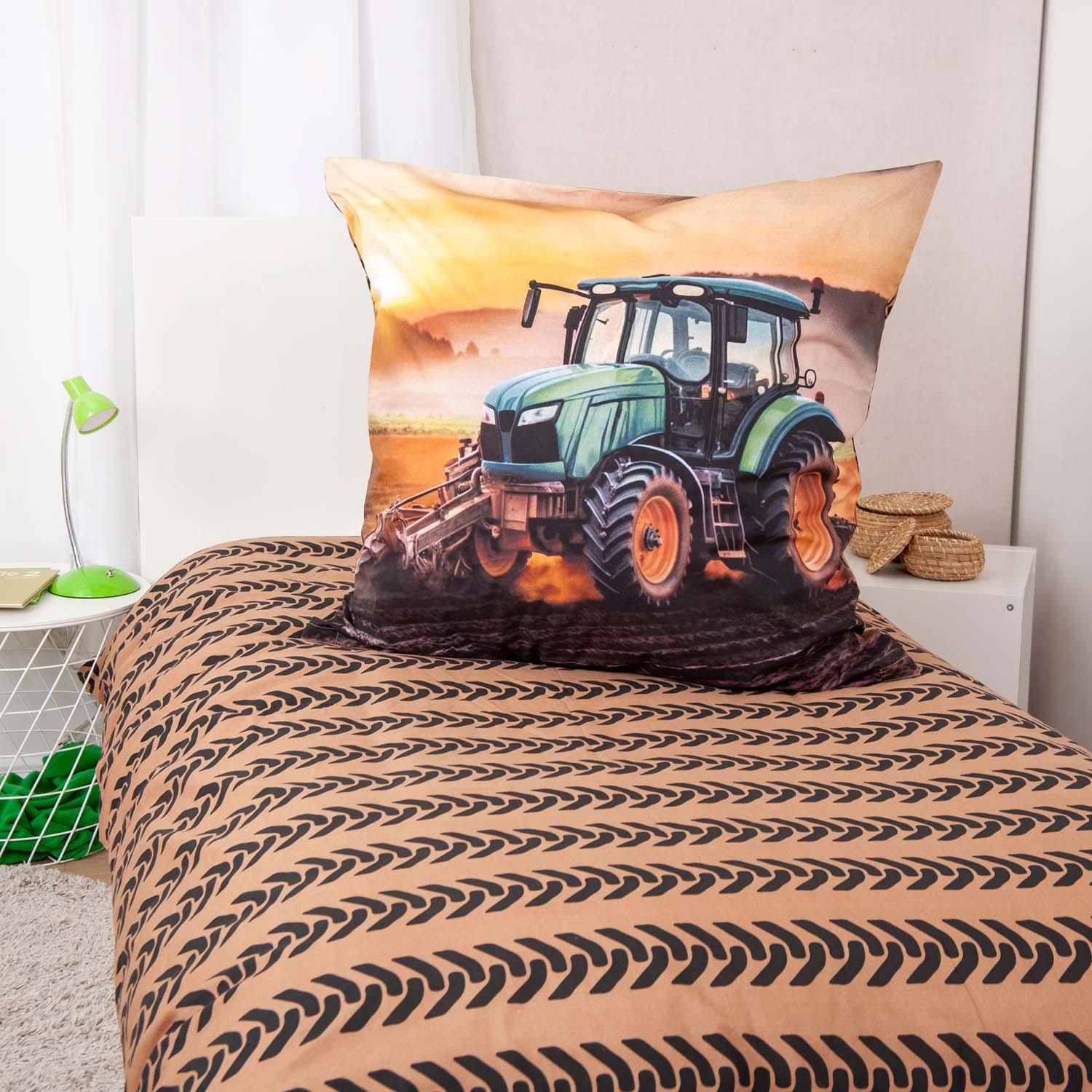 Produktbild Herding Young Collection Kinderbettwäsche YC Traktor 80x80cm, 135x200cm 5 von 10
