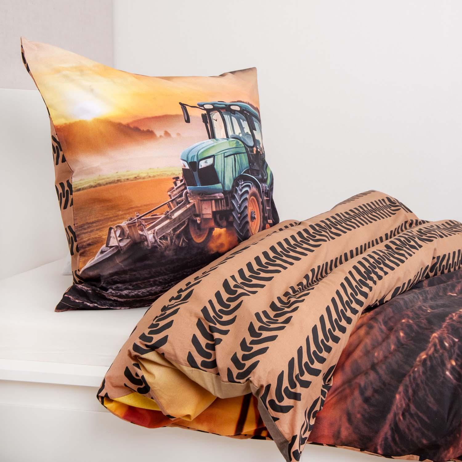 Produktbild Herding Young Collection Kinderbettwäsche YC Traktor 70x90cm, 140x200cm 7 von 10