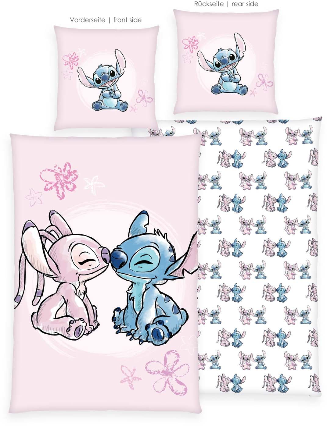 Produktbild Disney Stitch Kinderbettwäsche 80x80cm, 135x200cm 2 von 2