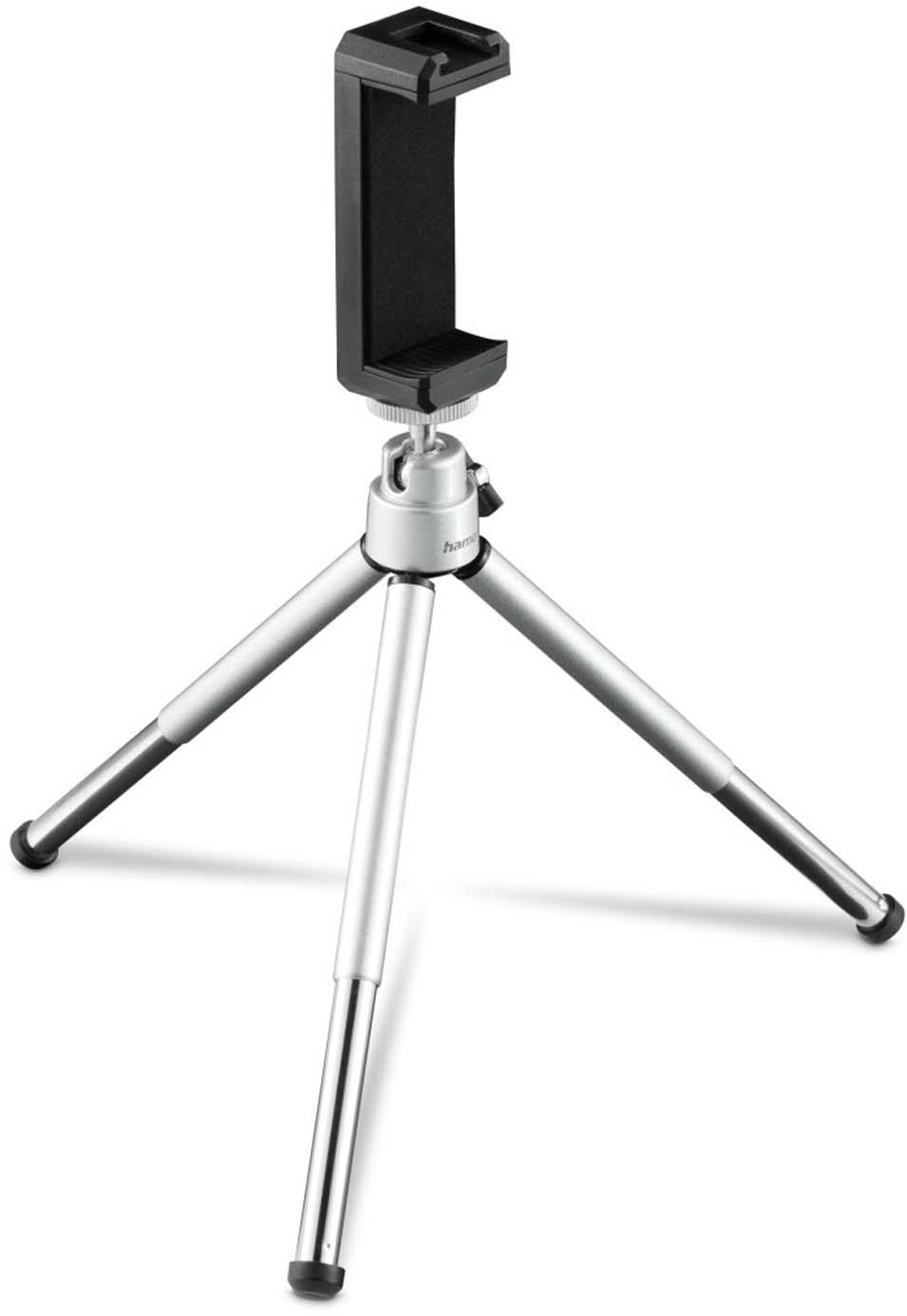 Produktbild HAMA Mini-Stativ "Fancy 2in1" f. Handy u. Kamera (¼"), Reisestativ, 16cm, Silber 2 von 3