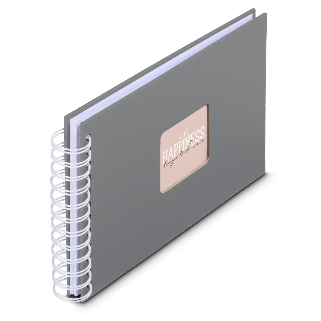 HAMA Spiral-Album "Fine Art", 24x17 cm, 50 weiße Seiten, Steingrau