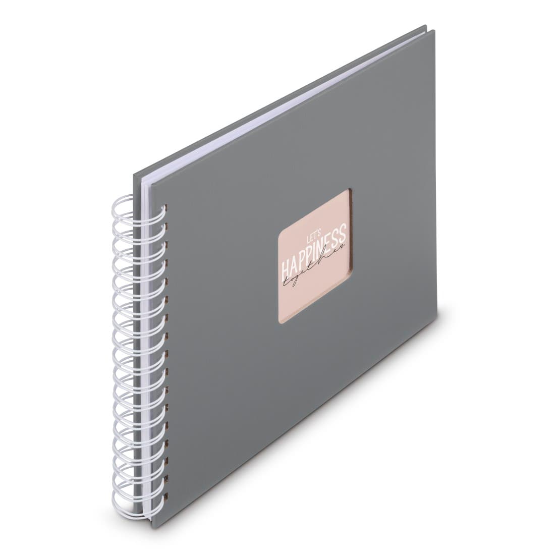 HAMA Spiral-Album "Fine Art", 28x24 cm, 50 weiße Seiten, Steingrau