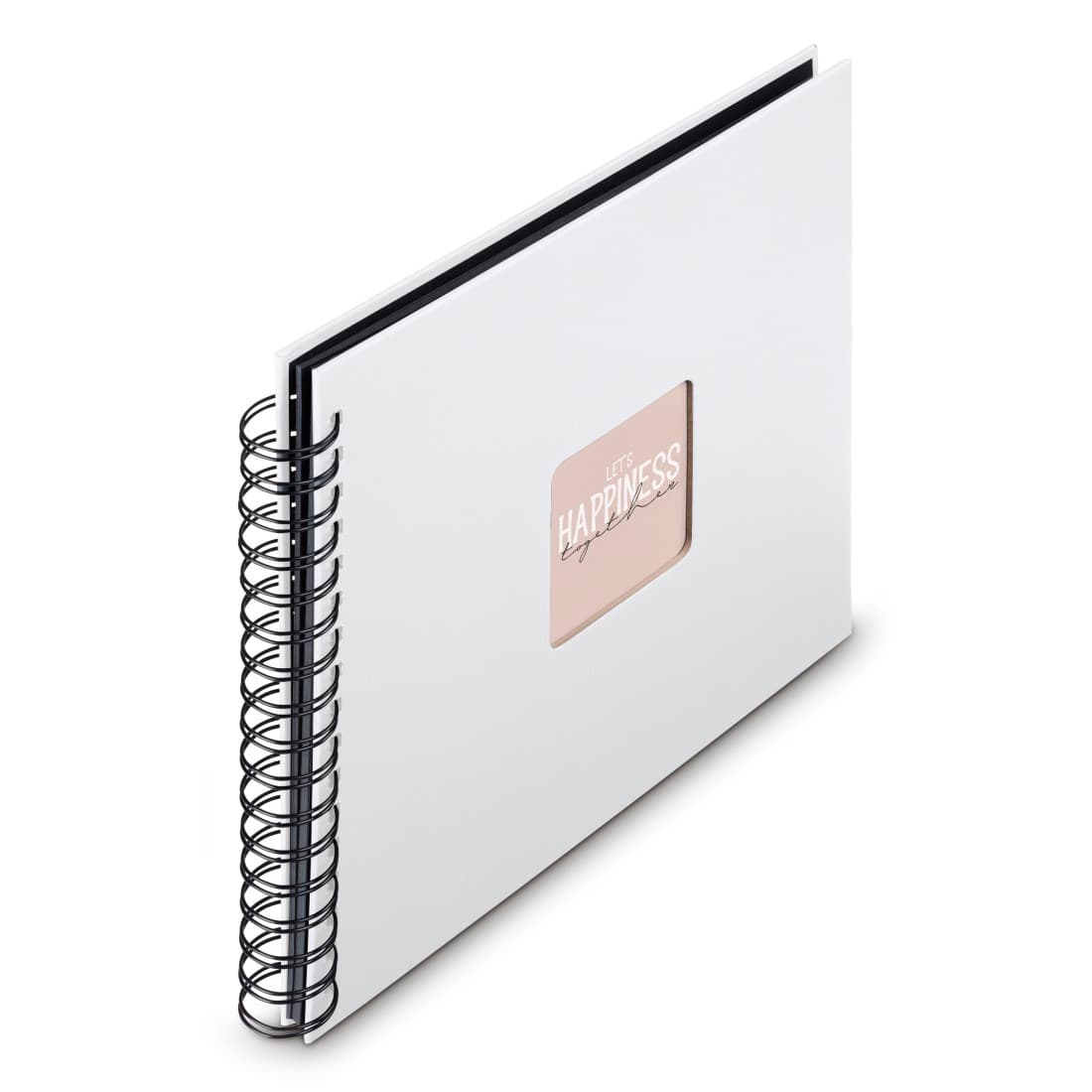 HAMA Spiral-Album "Fine Art", 28x24 cm, 50 schwarze Seiten, Weiß