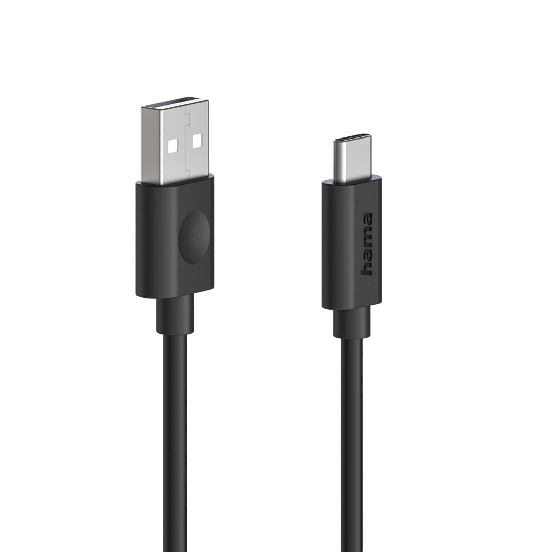 HAMA Ladekabel, USB-A - USB-C,  60 W, 1,2 m, Schwarz