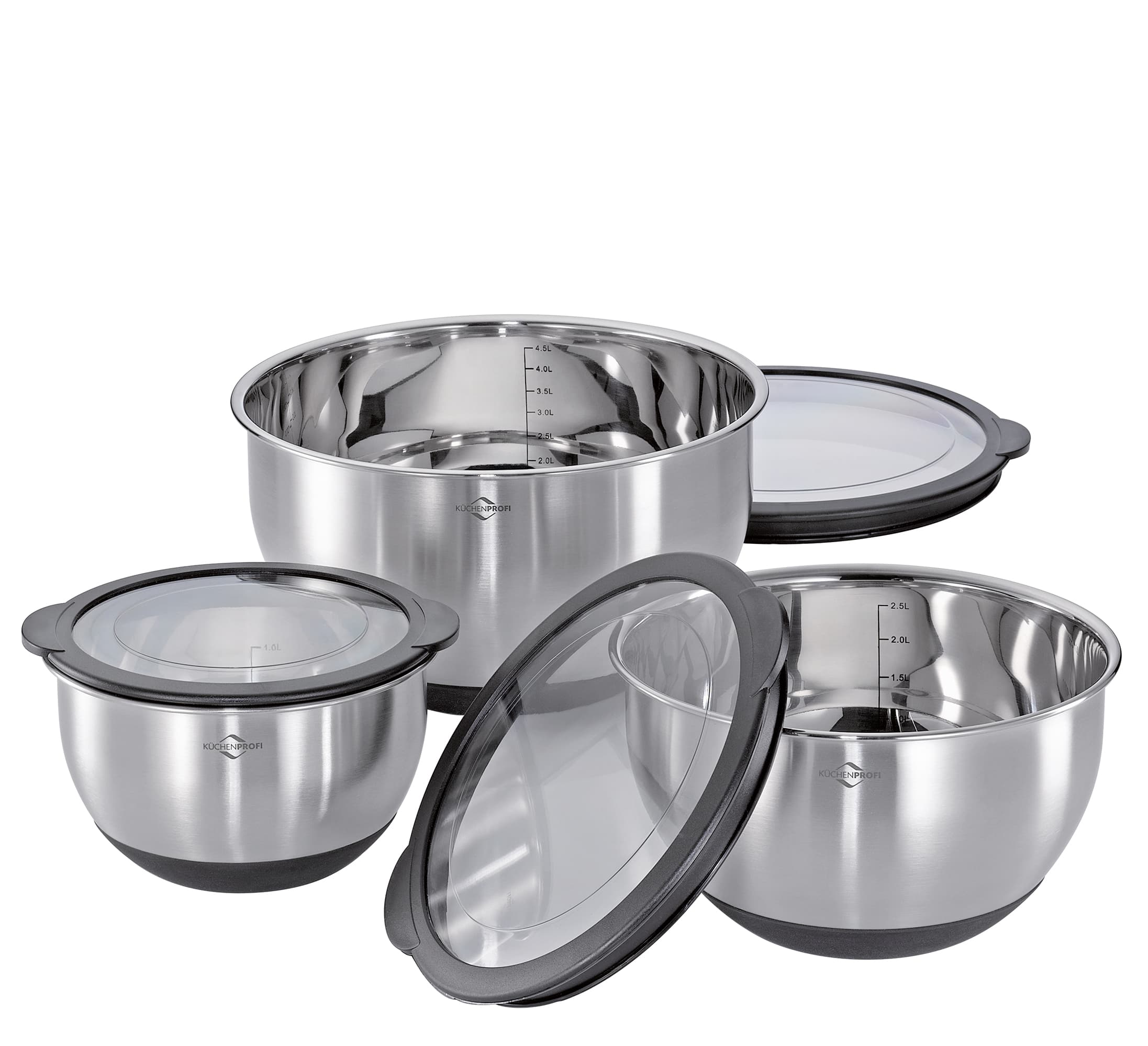 KÜCHENPROFI Schüssel Set mit Deckel Deluxe 3-tlg.