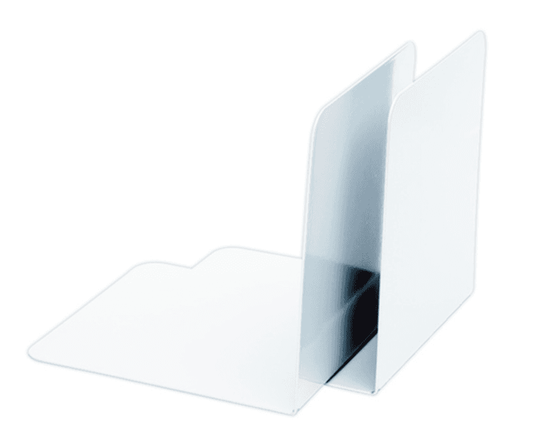 ALCO Buchstütze Metall weiss 14cm 2er Set