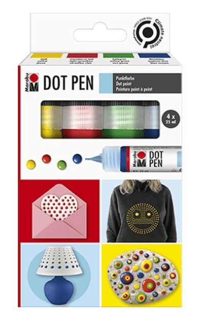 Marabu Dot Pen 4er-Sortierung, 4 x 25 ml