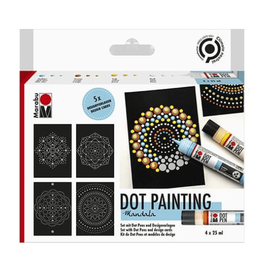 Marabu Dot Pen Set "Mandala", 4 x 25 ml
