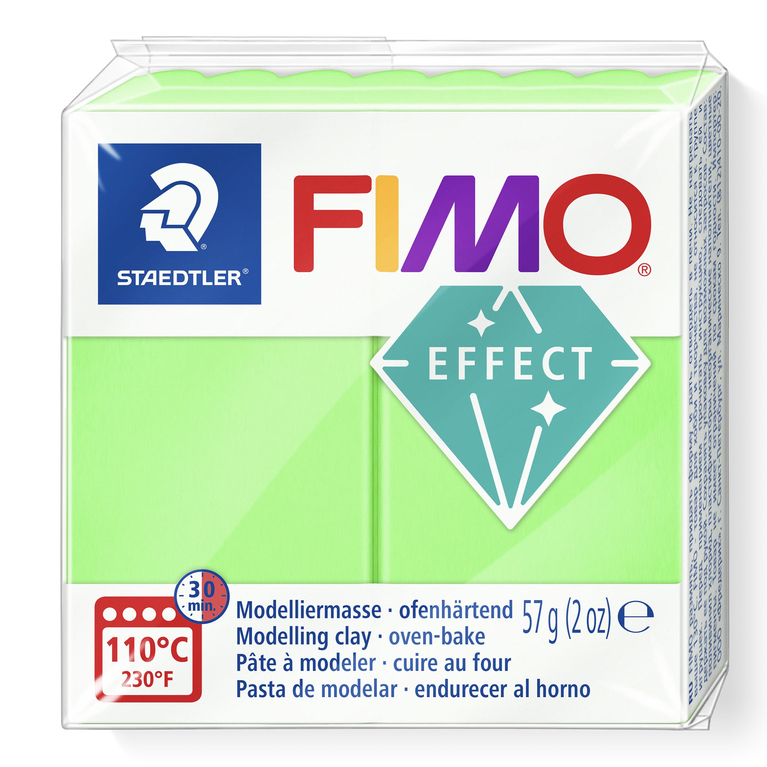 FIMO effect ofenhärtende Modelliermasse, Farbe effect neon grün