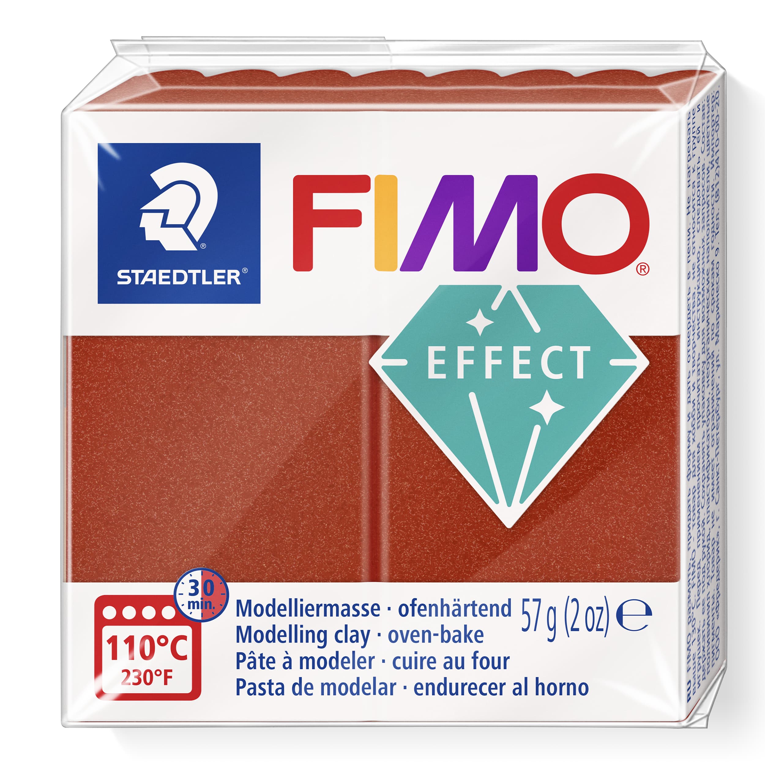 FIMO effect ofenhärtende Modelliermasse, Farbe effekt kupfer metallic