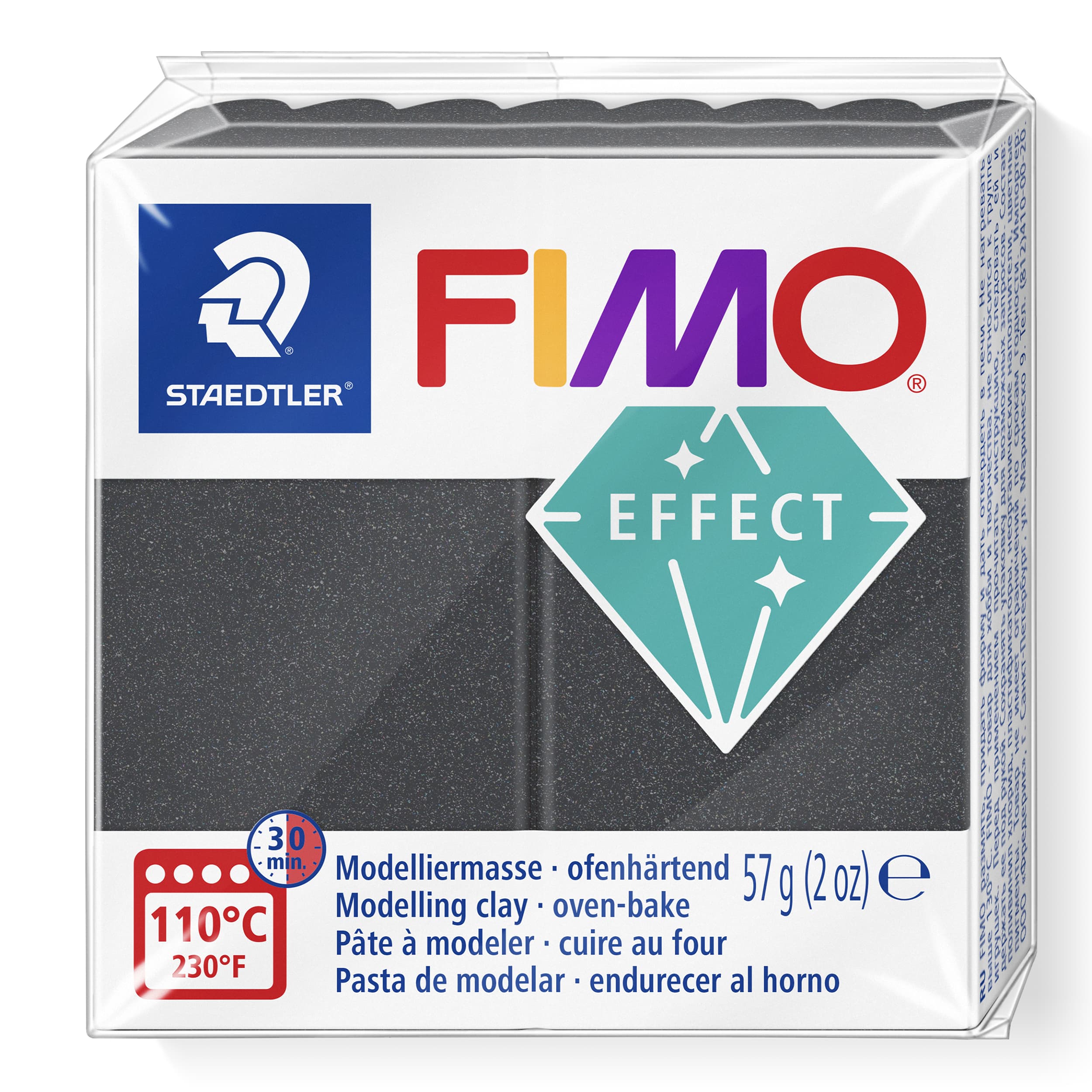 FIMO effect ofenhärtende Modelliermasse, Farbe effect grau metallic