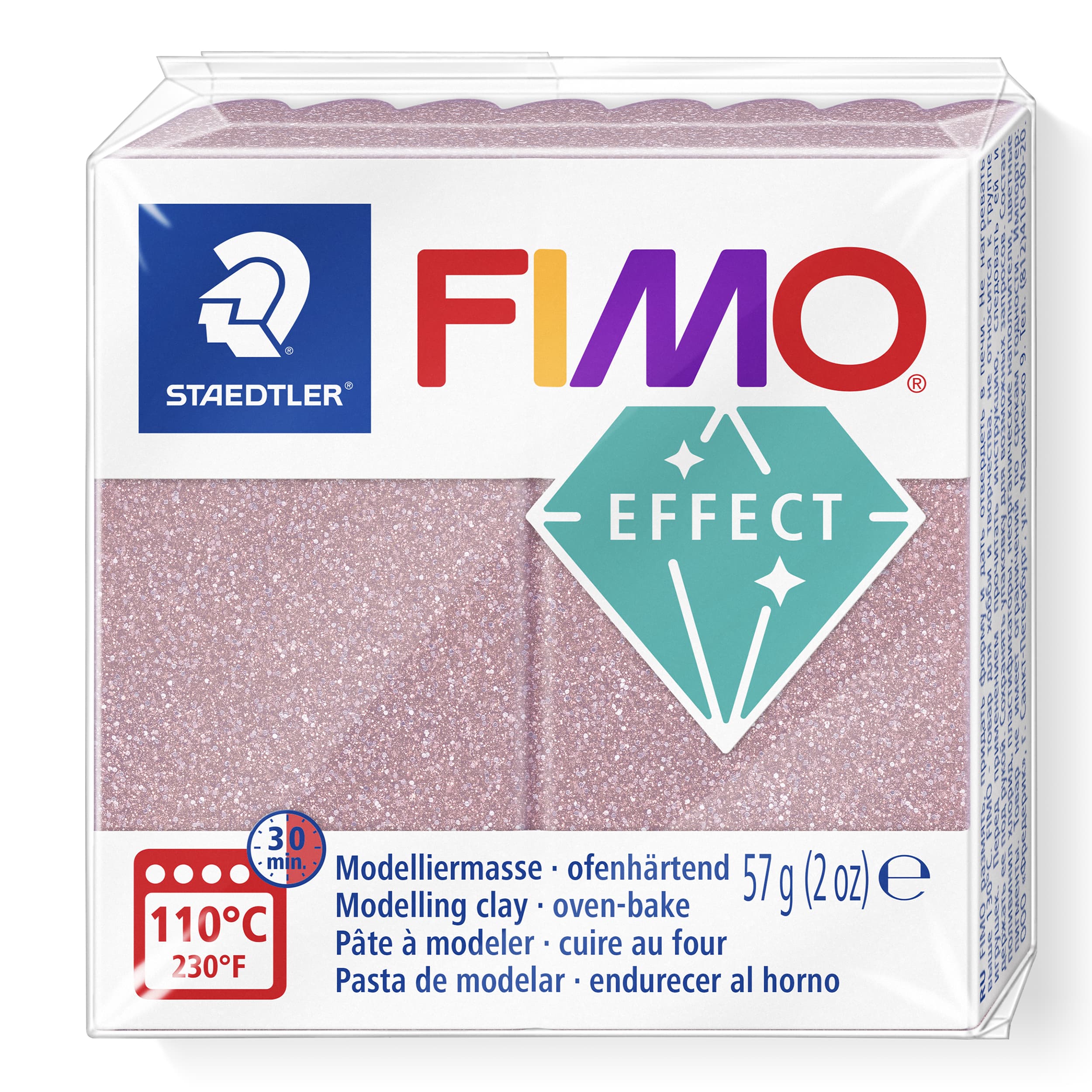 FIMO effect ofenhärtende Modelliermasse, Farbe effekt rose gold