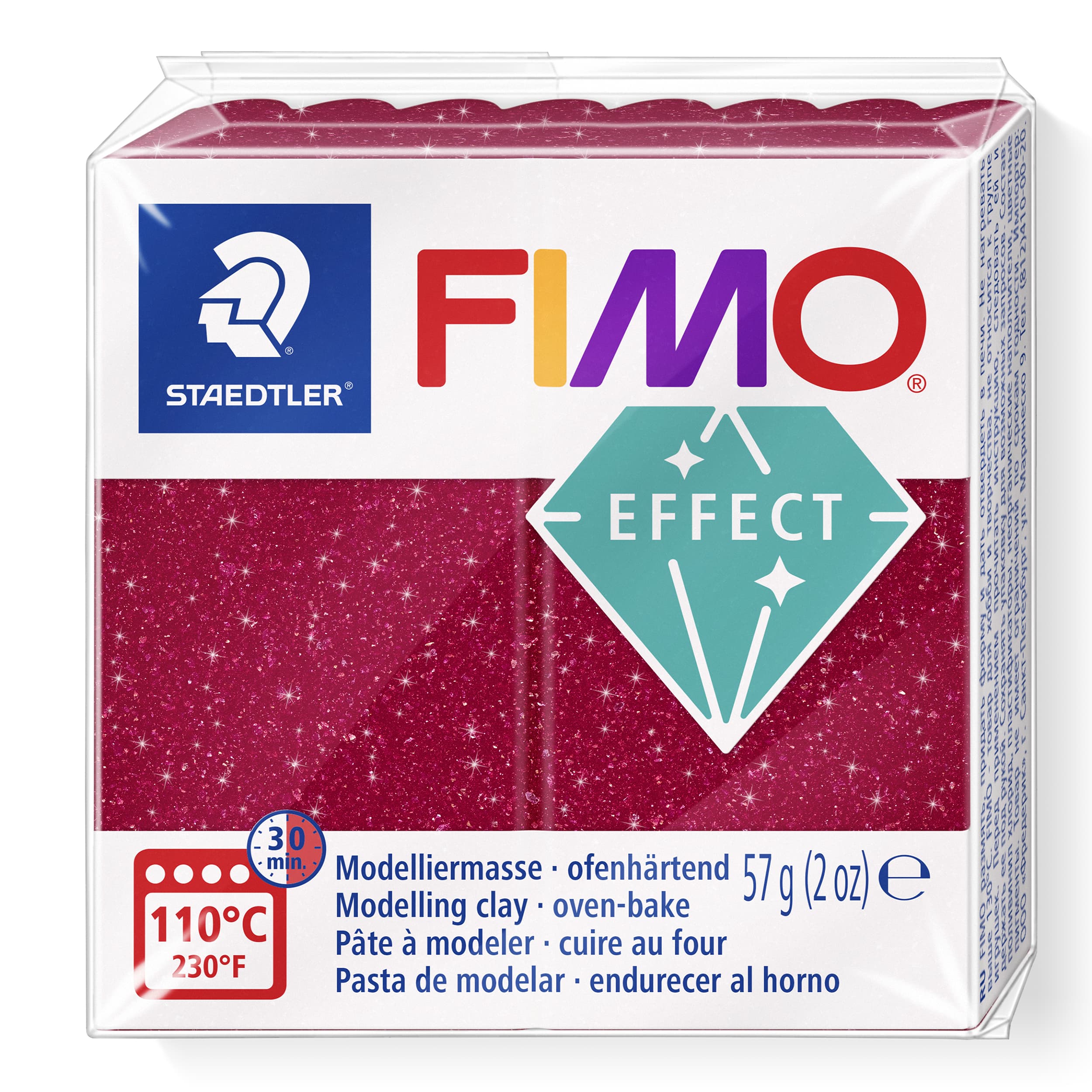 FIMO effect ofenhärtende Modelliermasse, Farbe effekt galaxy rot