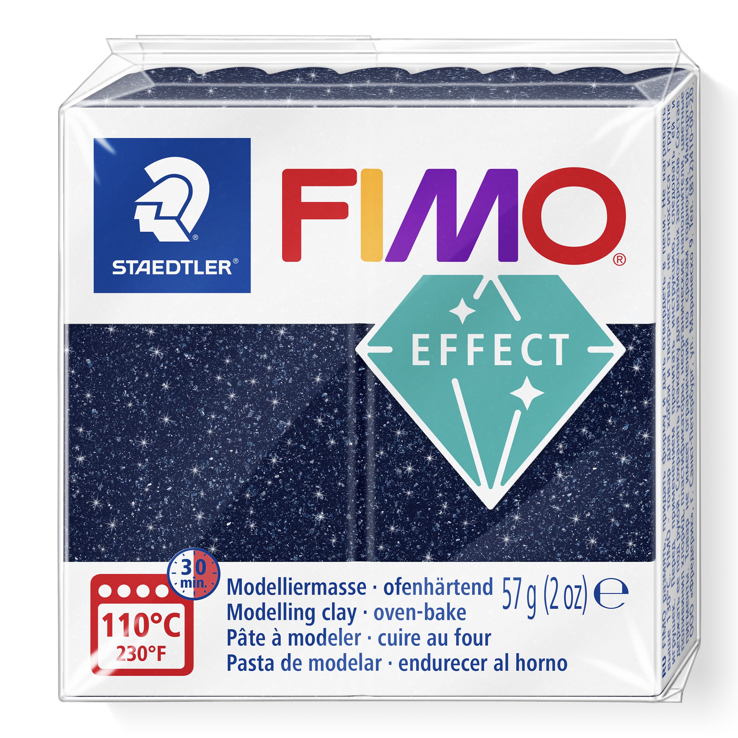 FIMO effect ofenhärtende Modelliermasse, Farbe effekt galaxy blau