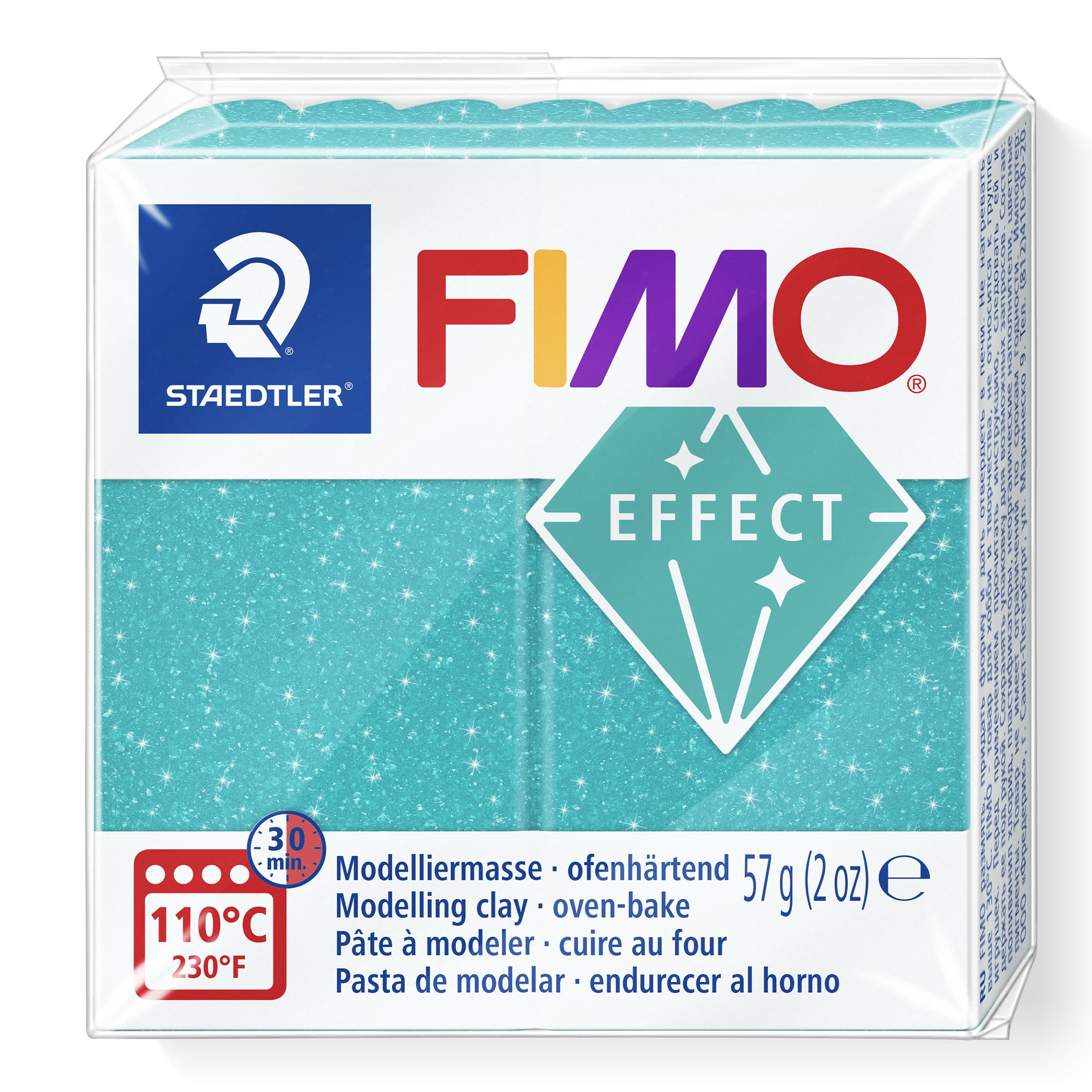 FIMO effect ofenhärtende Modelliermasse, Farbe effect galaxy türkis