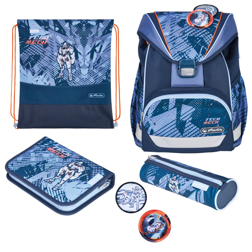 herlitz Schulranzen-Set 6teilig UltraLight Plus "Tech Mech"