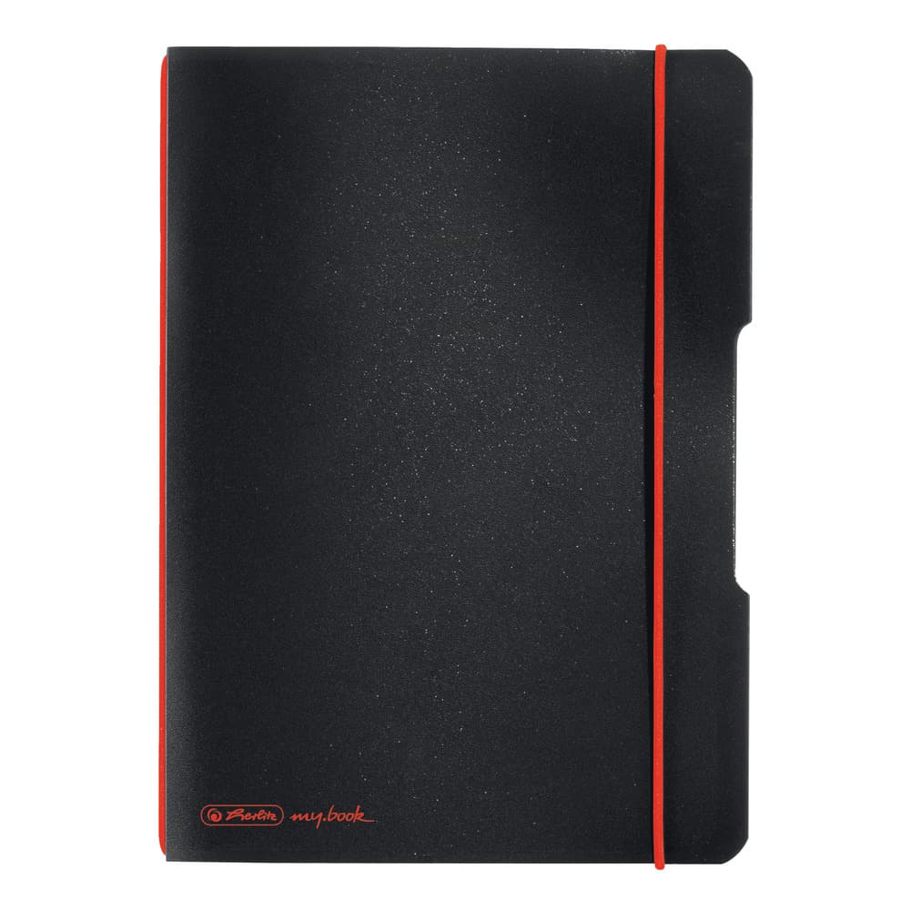herlitz my.book flex Notizheft PP A5 schwarz kariert