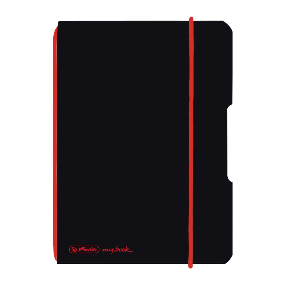 herlitz my.book flex Notizheft PP A6 40Blatt kariert schwarz