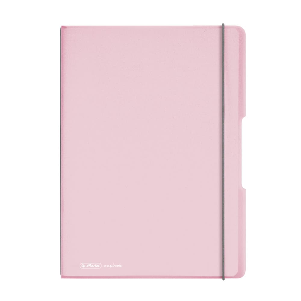 herlitz my.book flex Notizheft A4 Rosé-kariert und liniert