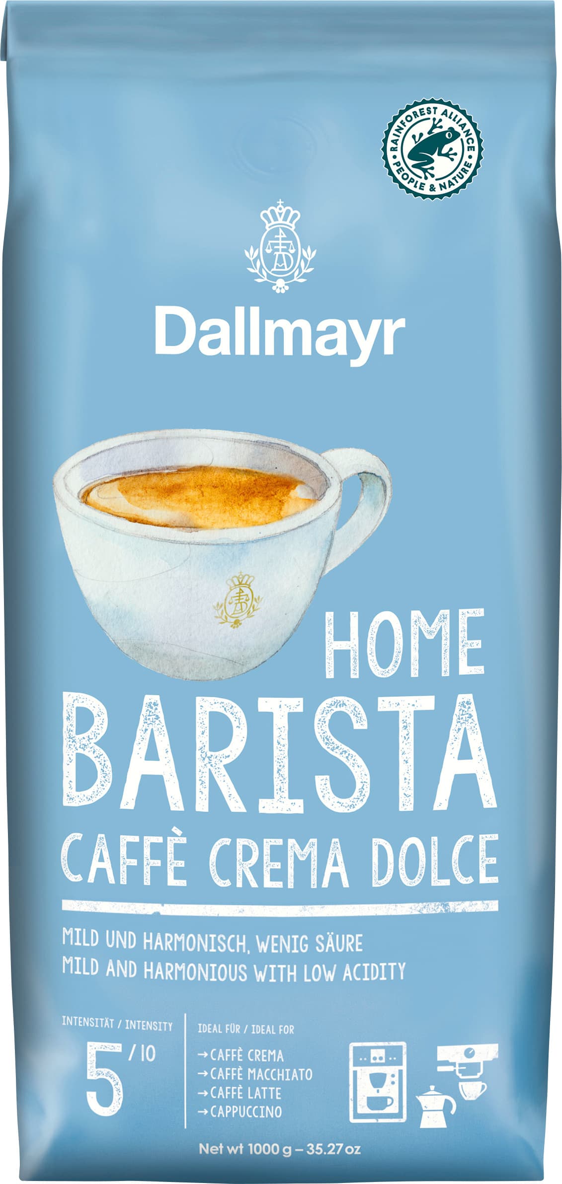 Dallmayr Home Barista Caffee Crema Dolce Ganze Bohnen