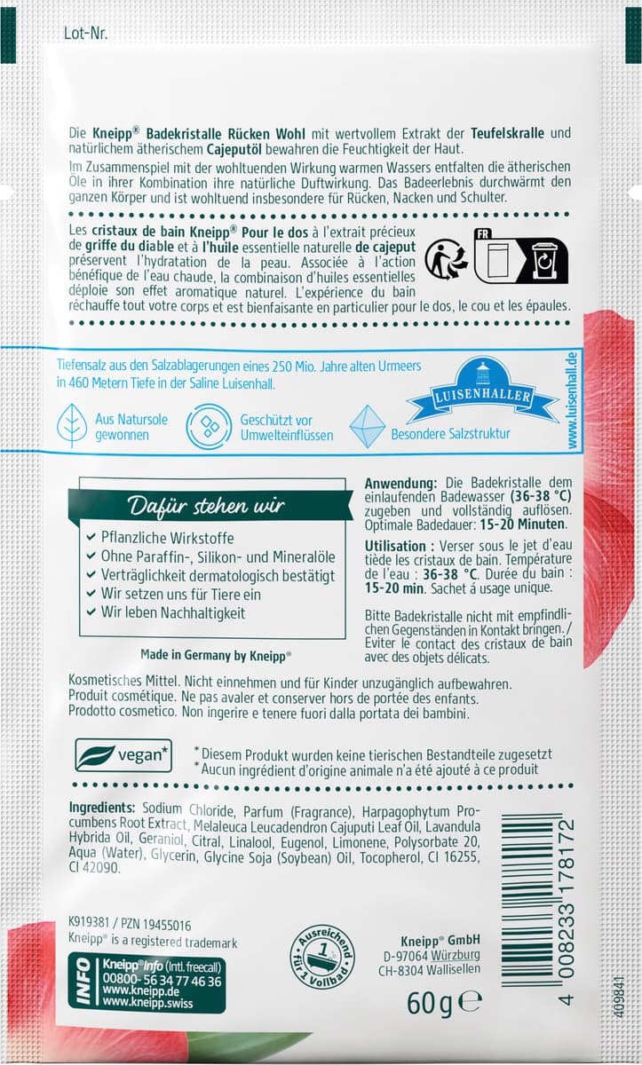 Produktbild Kneipp Badekristalle Rücken & Schulter 2 von 2