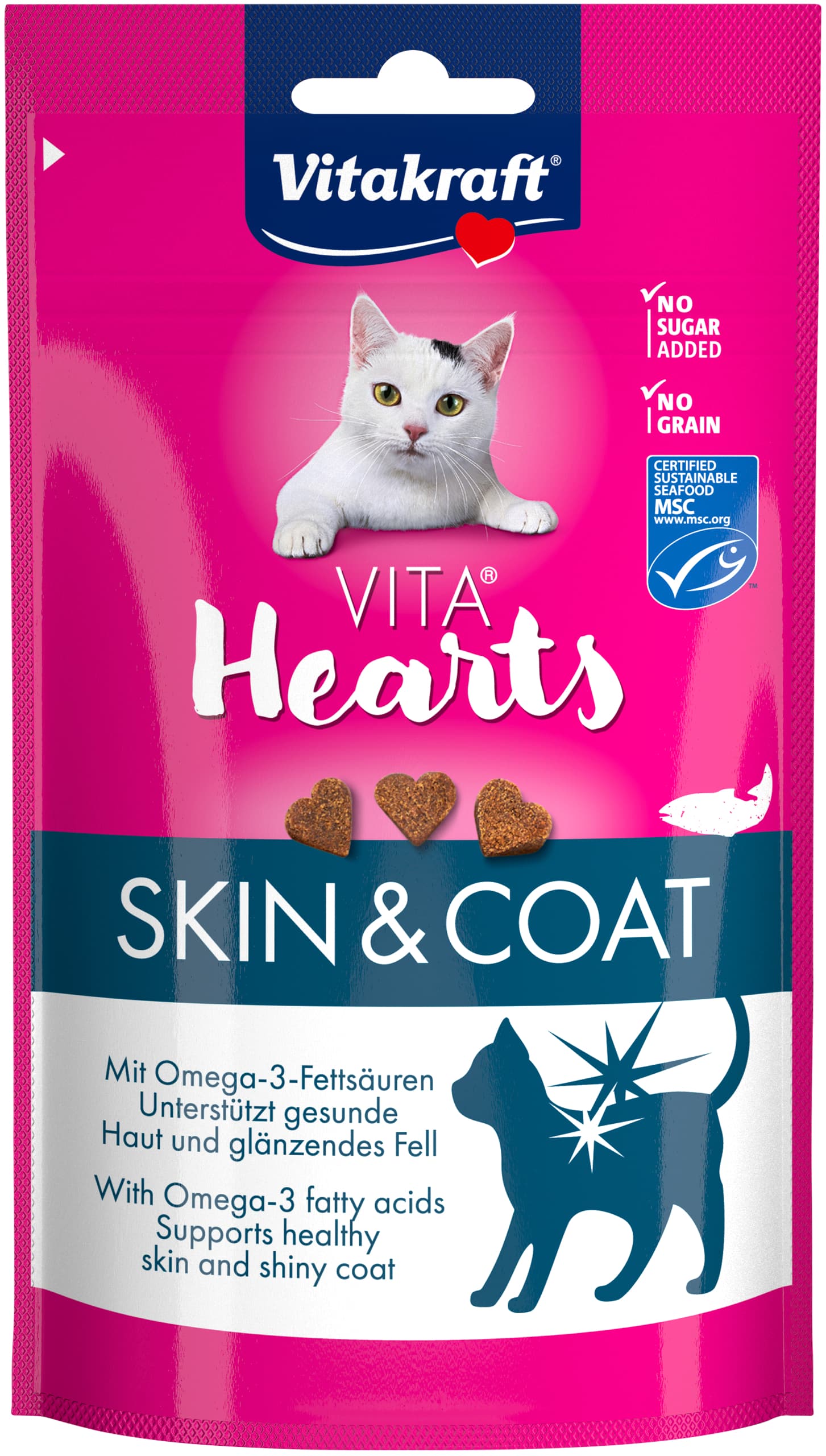 Vitakraft Katzensnack Vita® Hearts Skin & Coat