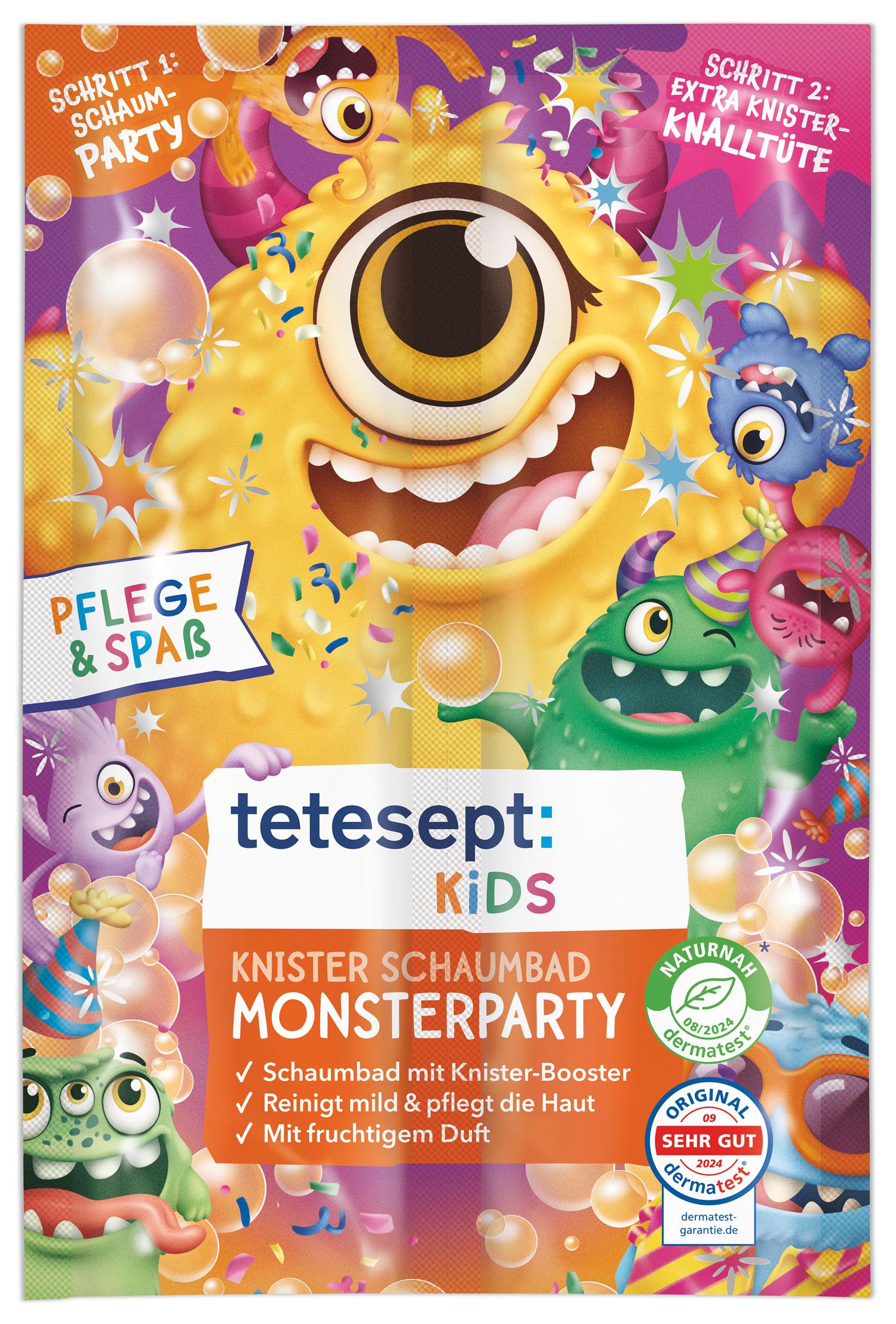 tetesept Kinder Badespaß Knisterschaumbad Monsterparty