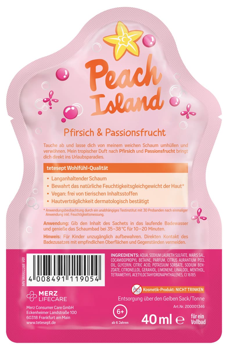 Produktbild tetesept Badezusatz Peach Island  2 von 2