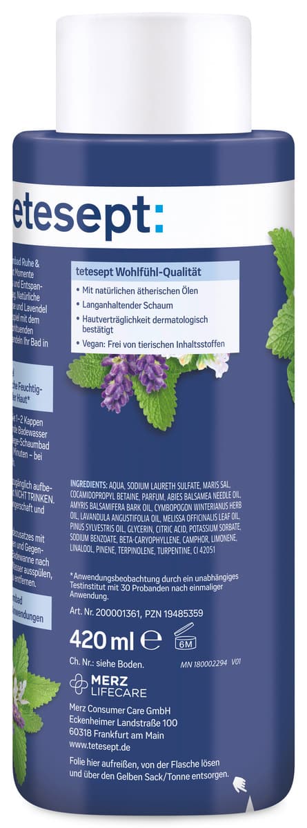 Produktbild tetesept Schaumbad Ruhe & Entspannung  3 von 3
