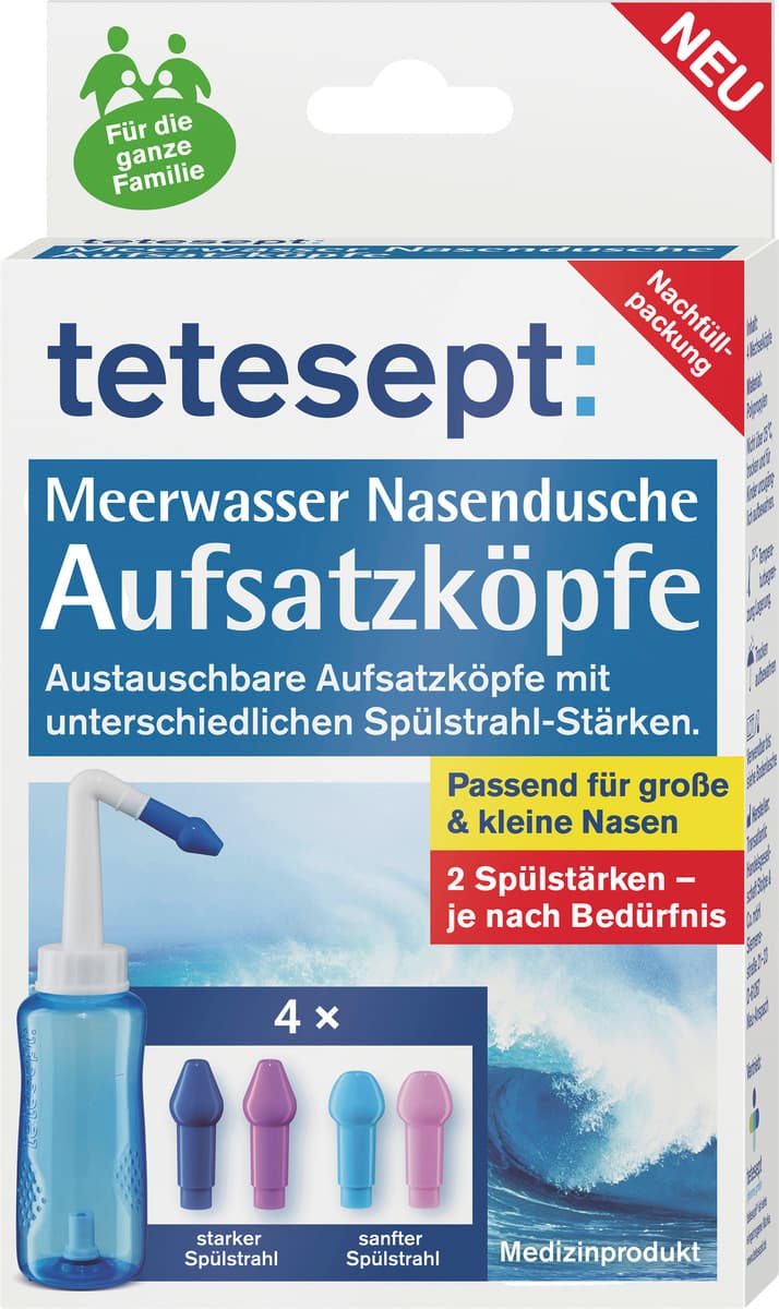 tetesept Aufsatzköpfe für die Nasendusche