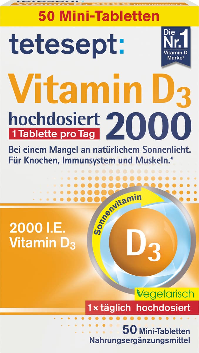 tetesept Vitamin D3 2000 hochdosiert