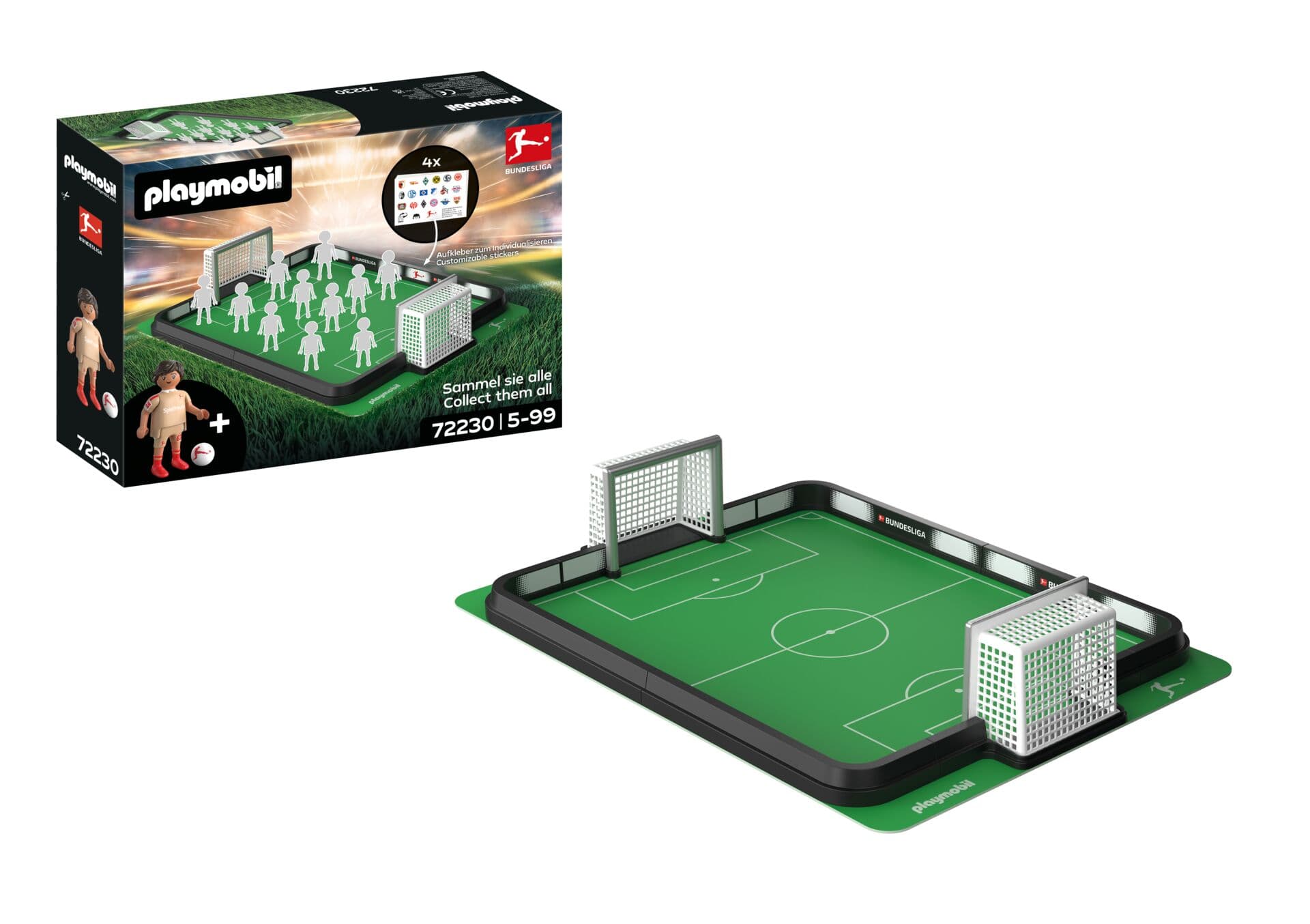 PLAYMOBIL 72230 Bundesliga Matchday Set mit Spielfeld, Sonderfigur und Ball, 32 Teile
