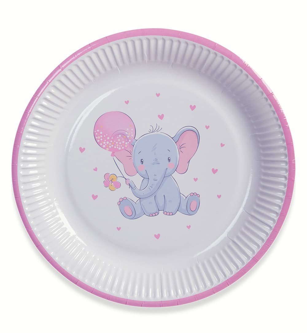 Fries - Teller Elefant rosa