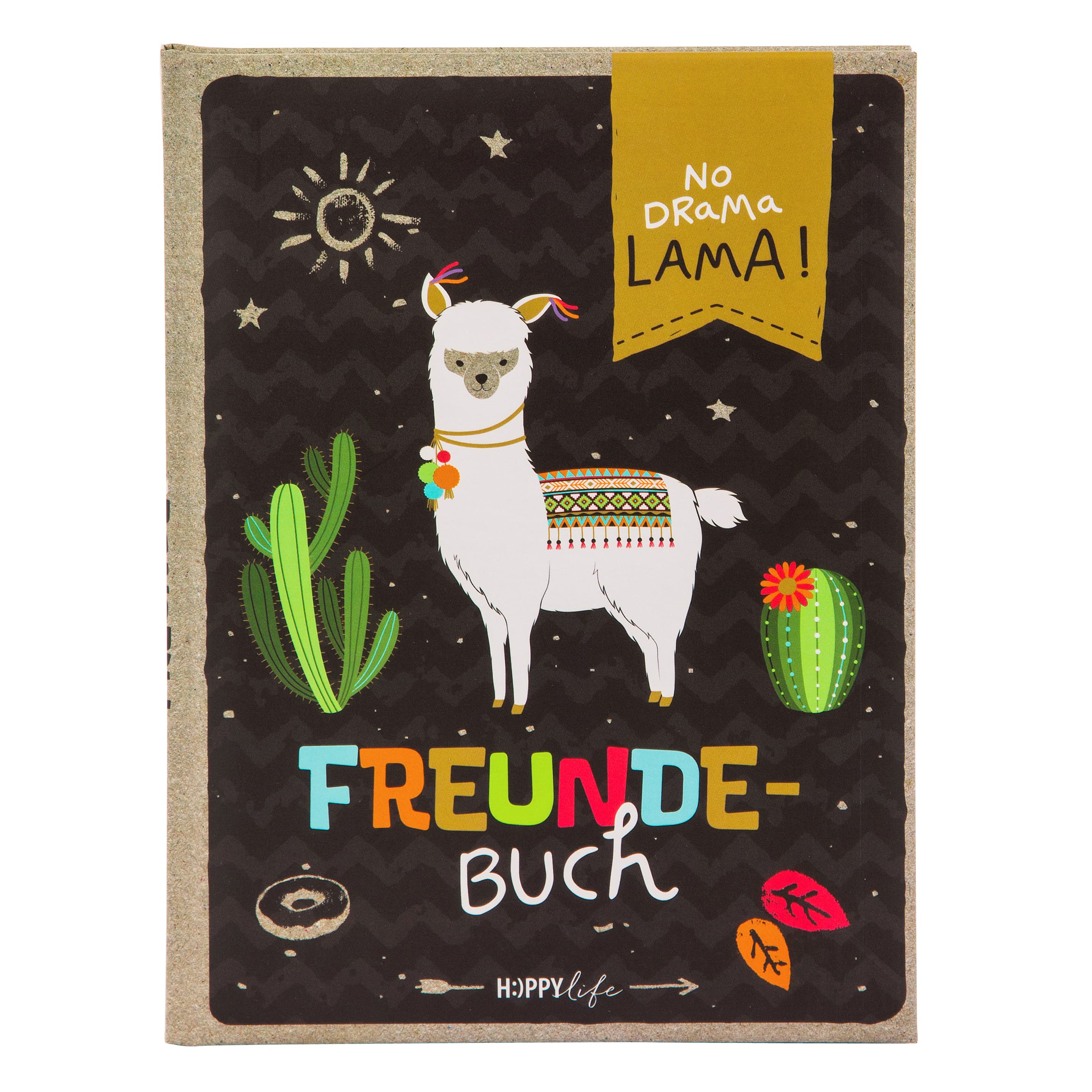 goldbuch  Freundebuch HAPPYlife Lama