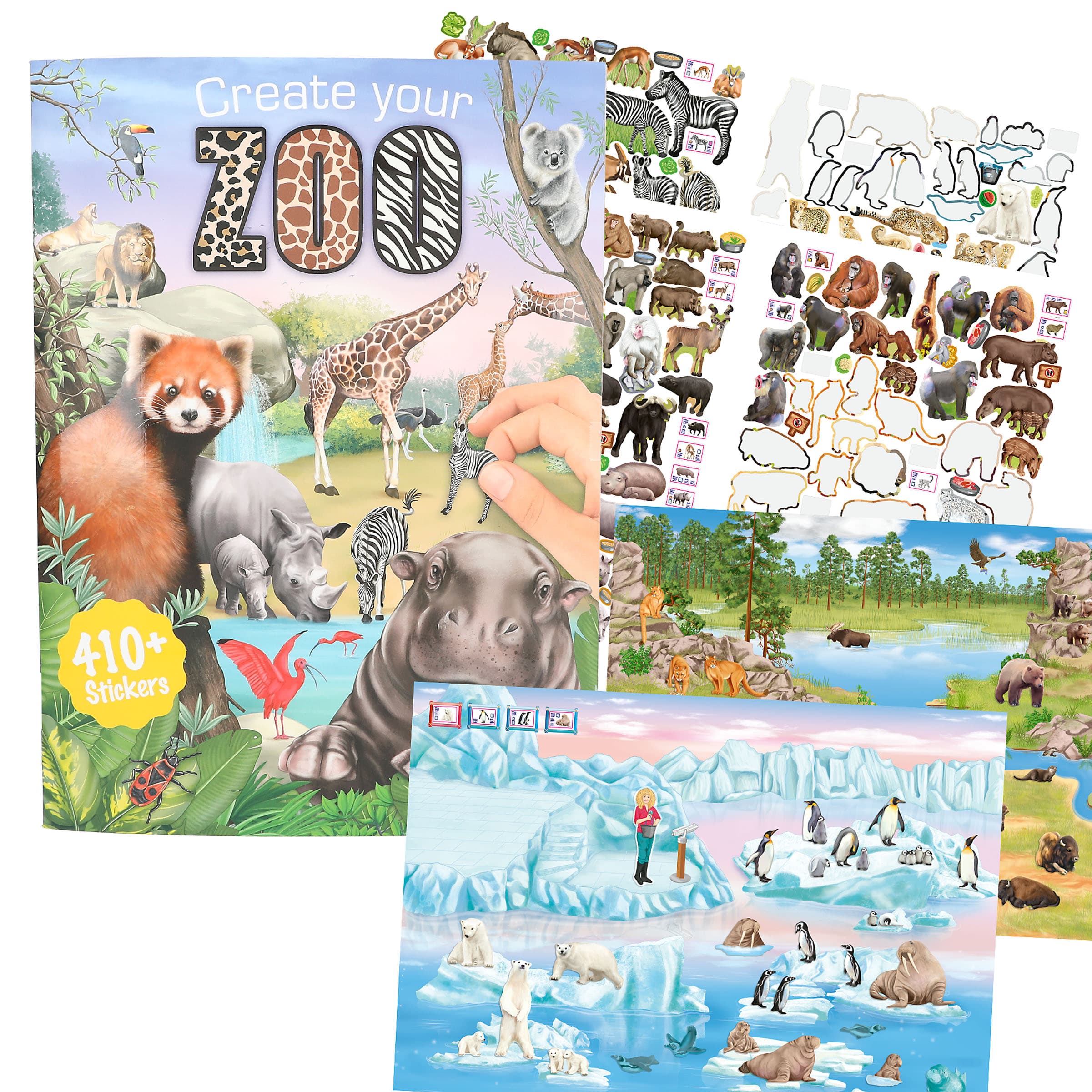 Create your ZOO, Malbuch mit Stickern