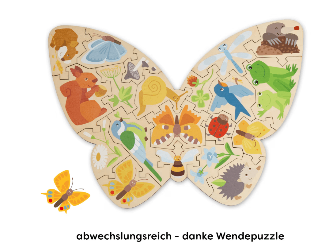 Produktbild HABA Kinder Holzpuzzle Schmetterling, 20-teiliges 2 in 1 Puzzle, ab 4 Jahren 3 von 6