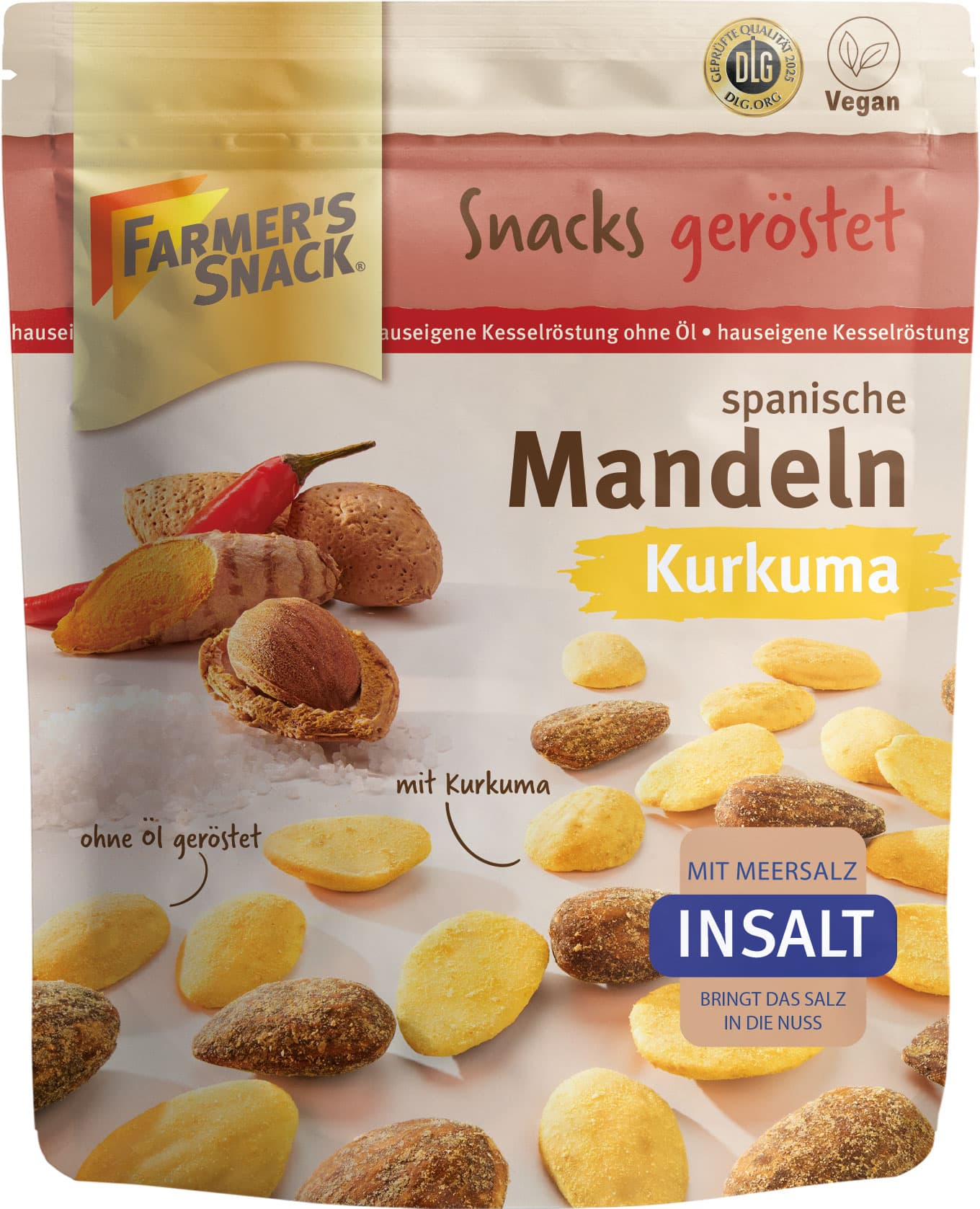 FARMER'S SNACK Spanische Mandeln InSalt mit Kurkuma