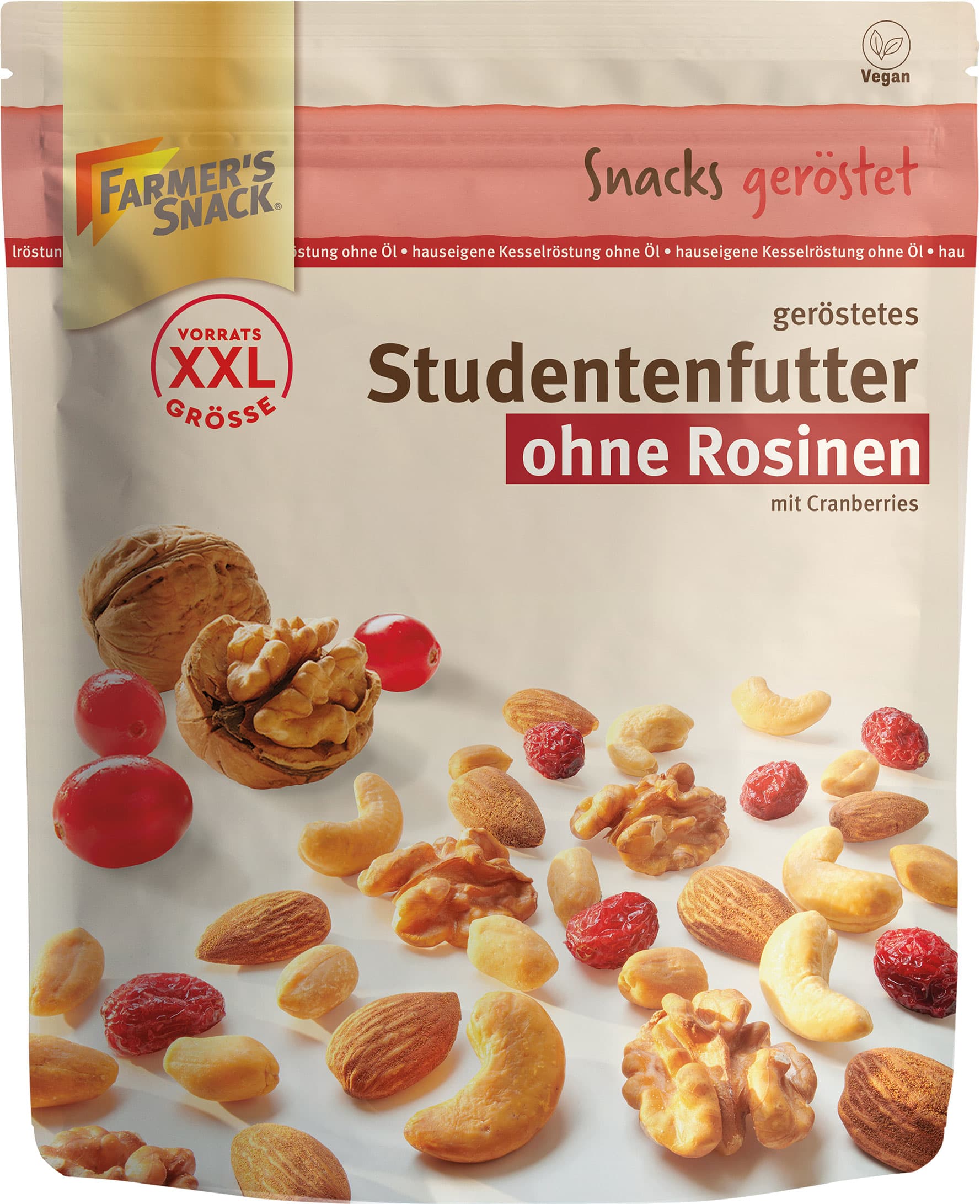 FARMER'S SNACK Studentenfutter ohne Rosinen geröstet