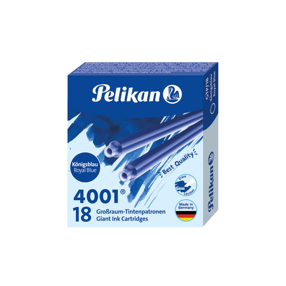 Pelikan Großraumpatrone königsblau 18er-Pack