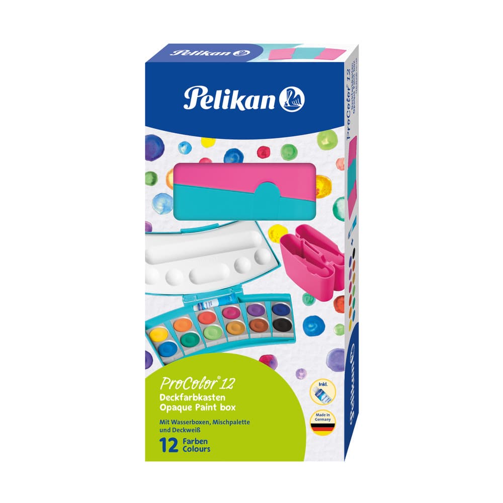 Pelikan Farbkasten ProColor®  Türkis/Pink 12 Farben