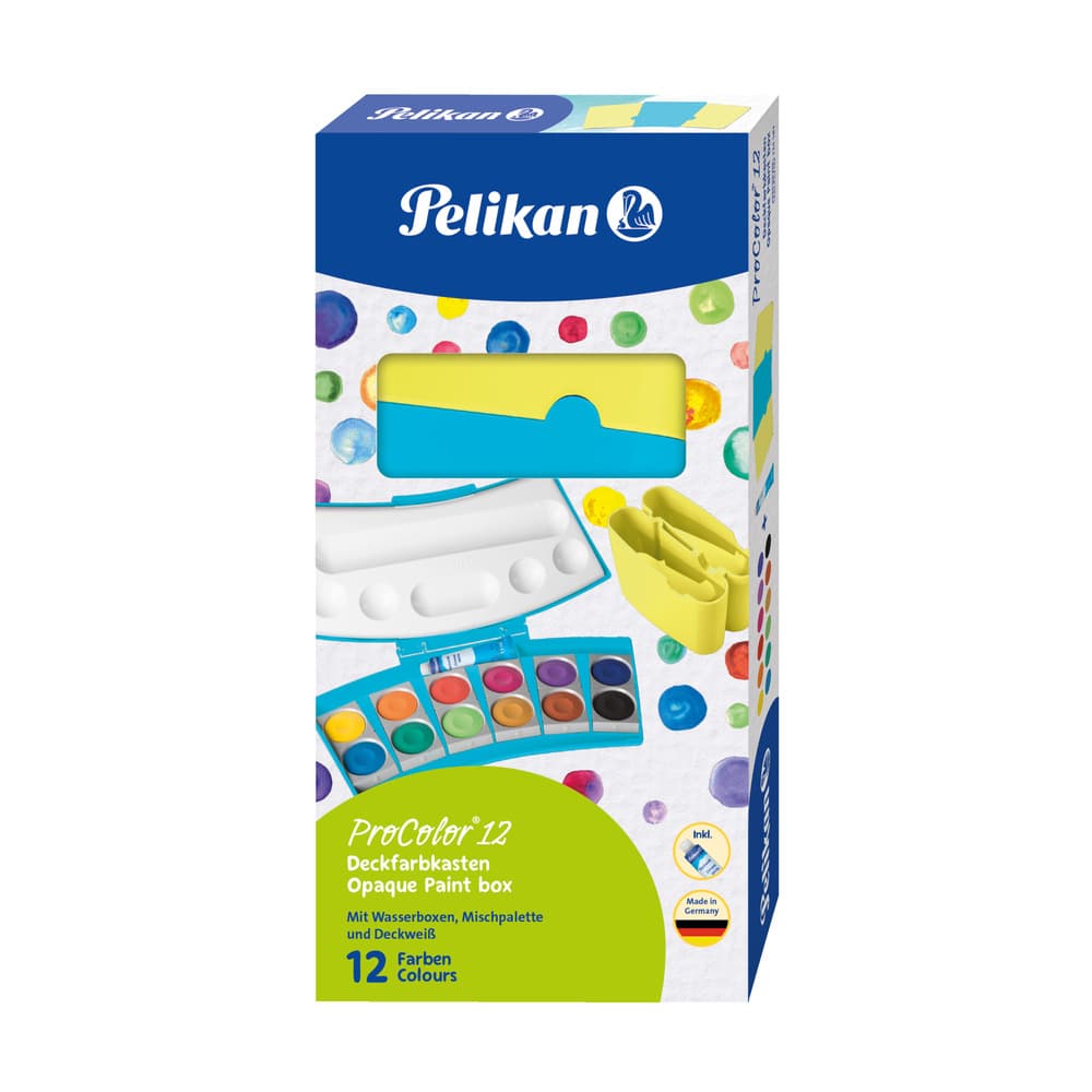 Pelikan Farbkasten ProColor® Türkis/Neongelb 12 Farben