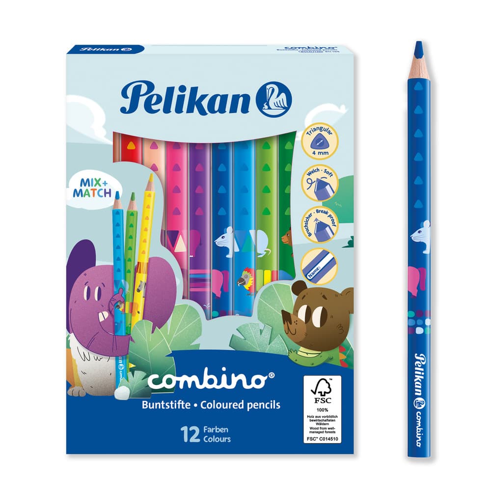 Pelikan Buntstifte Combino dick und dreieckig 12er Karton