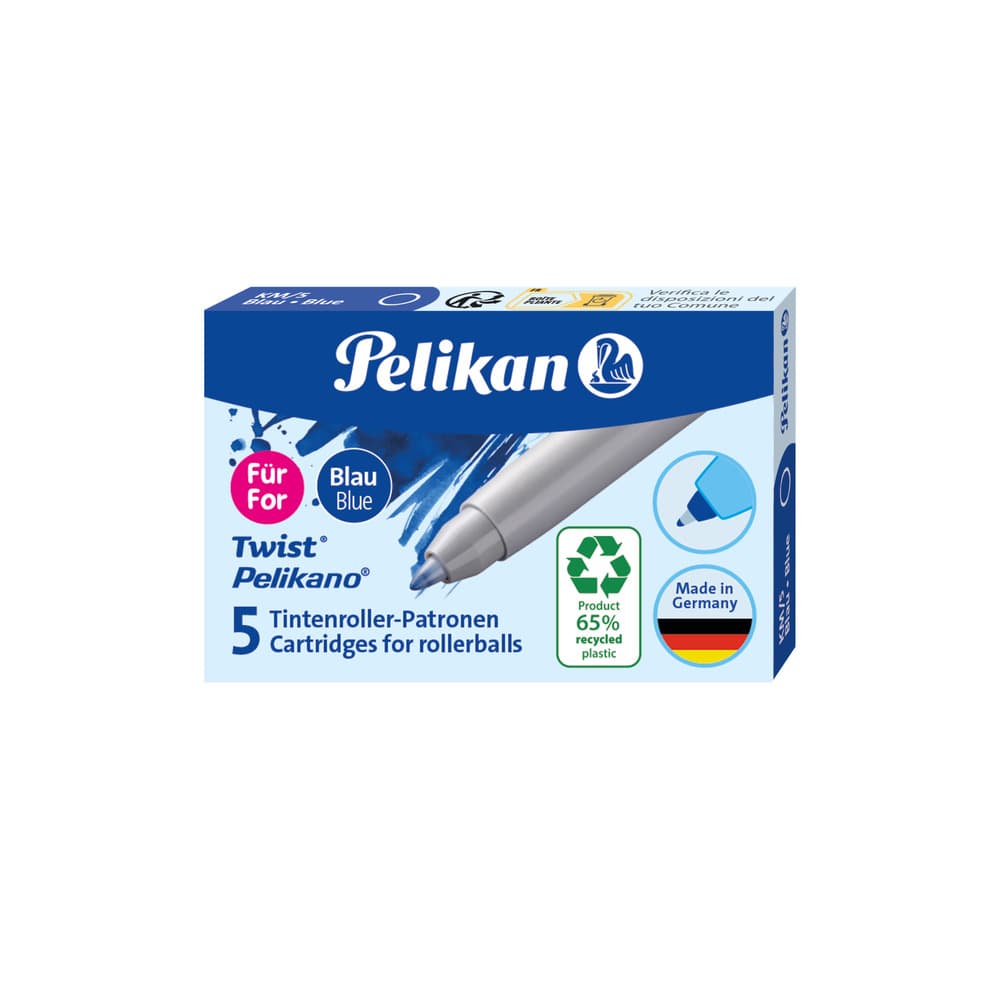 Pelikan Tintenpatrone für Tintenroller Twist blau 5 Stück