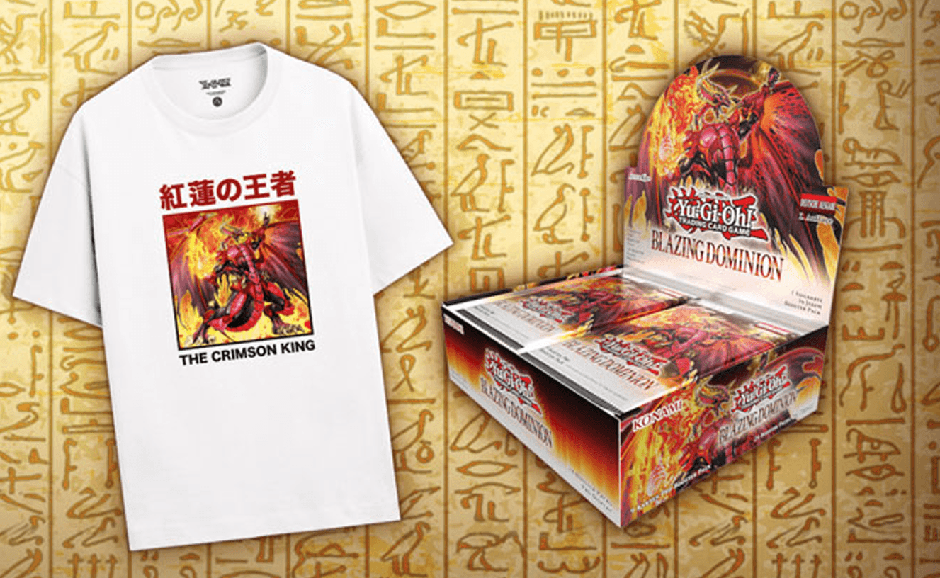 Yu-Gi-Oh! Sammelkartenspiel - Blazing Dominion Display mit 24 Booster Packs + GRATIS T-Shirt