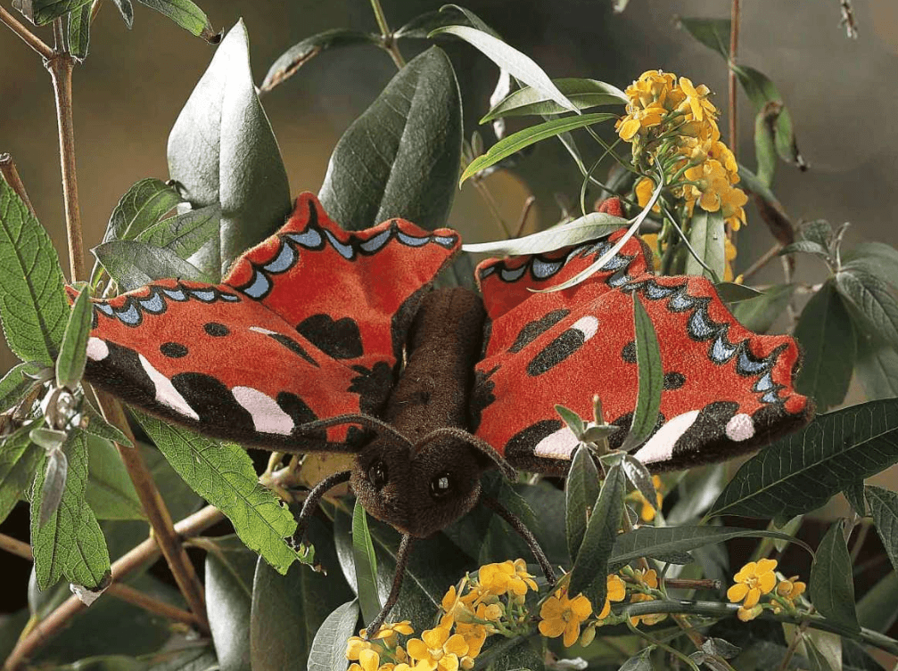 Kösen - Schmetterling Kuscheltier – naturgetreues Plüschtier mit bunten Flügeln