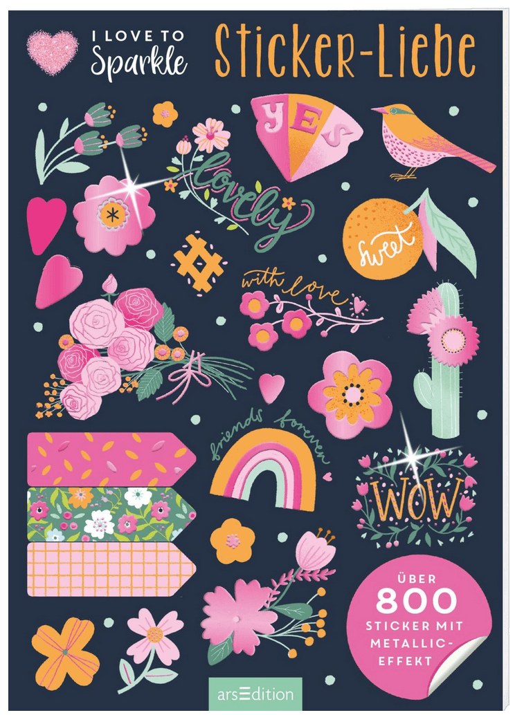 I Love to Sparkle – Sticker-Liebe